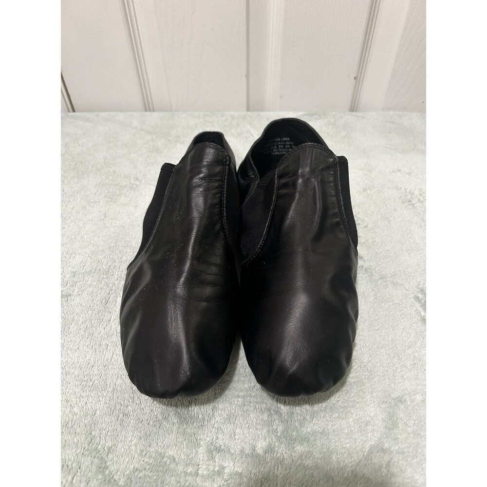 Capezio Black Leather Slip-On Jazz Dance Shoes Women’s US 6 Wide W